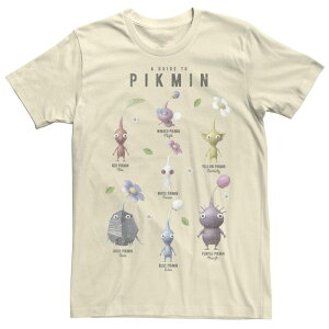 �A�j���L�����N�^�[ �����Y �g�b�v�X T�V���c Licensed Character Men's Nintendo Pikmin 3 Character Grid Tee Natural