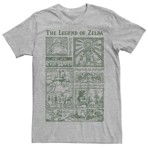�A�j���L�����N�^�[ �����Y �g�b�v�X T�V���c Licensed Character Men's The Legend Of Zelda Story Panels Tee Athletic Heather �w�U�[