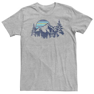�A�j���L�����N�^�[ �����Y �g�b�v�X T�V���c �g�[�� Licensed Character Big & Tall Mountain Range Striped Sun Tee Athletic Heather �w�U�[