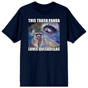 �A�j���L�����N�^�[ �����Y �g�b�v�X T�V���c Licensed Character Men'screenshot Energy Meme This Trash Panda Loves Quesadillas Tee Blue �u���[