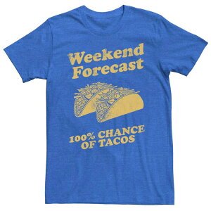 �A�j���L�����N�^�[ �����Y �g�b�v�X T�V���c �O���t�B�b�N Licensed Character Men's Weekend Taco Forecast Graphic Tee Royal Heather �w�U�[