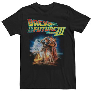 �A�j���L�����N�^�[ �����Y �g�b�v�X T�V���c �O���t�B�b�N Licensed Character Men's Back To The Future Three Groupose With Car Graphic Tee Black �u���b�N