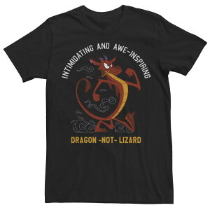 �f�B�Y�j�[ �����Y �g�b�v�X T�V���c Disney's Mulan Mushu Men's Dragonot Lizard Portraitee Black �u���b�N