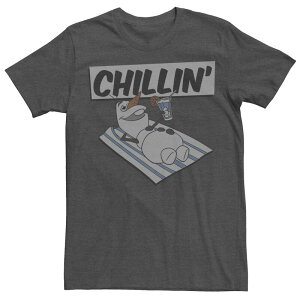 �f�B�Y�j�[ �����Y �g�b�v�X T�V���c Disney's Frozen Olaf Chillin' Beach Towel Portrait Men's Tee Charcoal Heather �`���R�[��