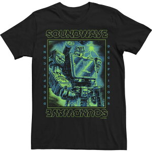 �A�j���L�����N�^�[ �����Y �g�b�v�X T�V���c Licensed Character Men's Transformers: War For Cybertron Soundwave Portraitee Black �u���b�N