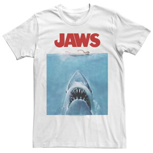 �A�j���L�����N�^�[ �����Y �g�b�v�X T�V���c Licensed Character Men's Jaws Oversize Poster Tee White �z���C�g