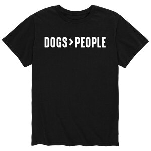 �A�j���L�����N�^�[ �����Y �g�b�v�X T�V���c Licensed Character Men's Dogs Greater Than People Tee Black �u���b�N