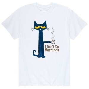 �A�j���L�����N�^�[ �����Y �g�b�v�X T�V���c Licensed Character Men's Pete The Cat Dont Do Mornings Tee White �z���C�g