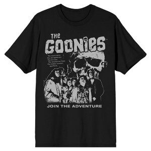 �A�j���L�����N�^�[ �����Y �g�b�v�X T�V���c Licensed Character Men's Goonies Movie Poster Tee Black �u���b�N