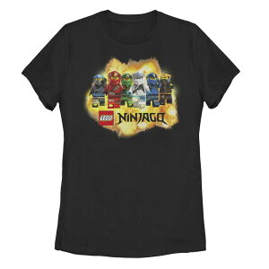 �A�j���L�����N�^�[ ���f�B�[�X �g�b�v�X T�V���c �O���t�B�b�N Licensed Character Juniors' Lego: Ninjago Ninja Elements Explosion Graphic Tee Black �u���b�N