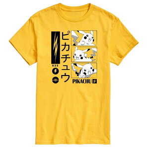 �A�j���L�����N�^�[ �����Y �g�b�v�X T�V���c Licensed Character Men's Pok mon Pikachu Manga Tee Yellow �C�G���[