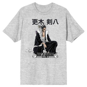 �A�j���L�����N�^�[ �����Y �g�b�v�X T�V���c Licensed Character Men's Bleach Kenpachi Zaraki Tee Gray �O���[