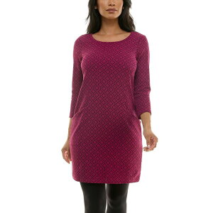 �j�i���I�i���h ���f�B�[�X �g�b�v�X �����s�[�X �N���[�v Women �f s Nina Leonard Textured Crepe Pocket Dressangria Black �u���b�N