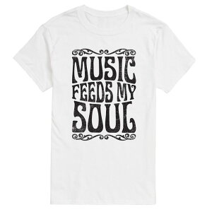 �A�j���L�����N�^�[ �����Y �g�b�v�X T�V���c Licensed Character Men's Music Feeds My Soul Tee White �z���C�g