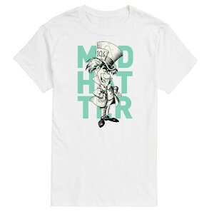 �f�B�Y�j�[ �����Y �g�b�v�X T�V���c �g�[�� �O���t�B�b�N Disney's Alice in Wonderland Big & Tall Mad Hatter Graphic Tee White �z���C�g