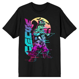 アニメキャラクター メンズ トップス Tシャツ グラフィック Licensed Character Men's Godzilla Classic Godzilla Graphic Tee Black ブラック