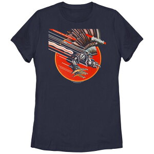 �A�j���L�����N�^�[ ���f�B�[�X �g�b�v�X T�V���c �O���t�B�b�N Licensed Character Juniors' Judas Priest Screaming For Vengeance Graphic Tee Navy �l�C�r�[