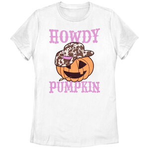 �A���u�����f�b�h ���f�B�[�X �g�b�v�X T�V���c �O���t�B�b�N Unbranded Juniors' Howdy Pumpkin Graphic Tee White �z���C�g