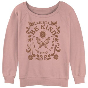 �A���u�����f�b�h ���f�B�[�X �g�b�v�X T�V���c �p�C�� �O���t�B�b�N Unbranded Juniors' Just Be Kind Itso Easy To Do Slouchy Terry Graphic Pullover Desert Pink �s���N