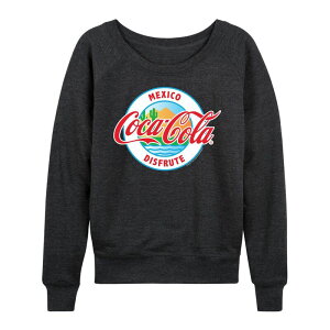�A�j���L�����N�^�[ ���f�B�[�X �g�b�v�X T�V���c �p�C�� Licensed Character Women's Coca-Cola Mexico Disfrute French Terry Long Sleeve Tee Heather Charcoal �`���R�[��