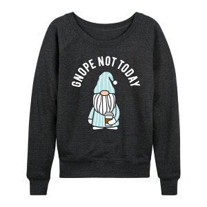 �A�j���L�����N�^�[ ���f�B�[�X �g�b�v�X T�V���c �p�C�� Licensed Character Women's Gnope Notoday Sleepy Gnome French Terry Long Sleeve Tee Heather Charcoal �`���R�[��