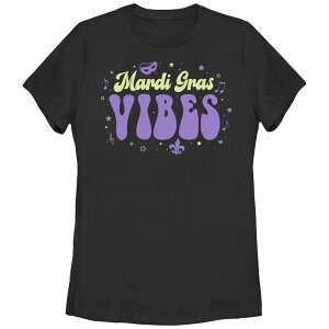 �A���u�����f�b�h ���f�B�[�X �g�b�v�X T�V���c �O���t�B�b�N Unbranded Juniors' Mardi Gras Vibes Graphic Tee Black �u���b�N