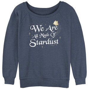�f�B�Y�j�[ ���f�B�[�X �g�b�v�X T�V���c �p�C�� �O���t�B�b�N Disney's Wish Juniors' We Are All Made Of Stardust Slouchy Terry Graphic Pullover Blue Heather �w�U�[