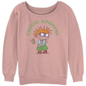 �j�R���f�I�� ���f�B�[�X �g�b�v�X T�V���c �p�C�� �O���t�B�b�N Nickelodeon Juniors' Rugrats Choose Kindnesslouchy Terry Graphic Pullover Desert Pink �s���N