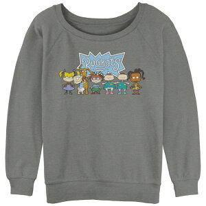�j�R���f�I�� ���f�B�[�X �g�b�v�X T�V���c �p�C�� �O���t�B�b�N Nickelodeon Juniors' Rugrats Grouportrait Slouchy Terry Graphic Pullover Gray Heather �O���[