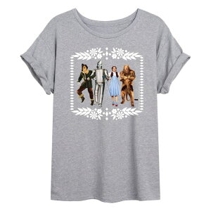 �A�j���L�����N�^�[ ���f�B�[�X �g�b�v�X T�V���c Licensed Character Juniors' The Wizard of Oz Group Oversized Tee Heather Gray �O���[