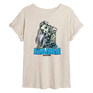 �A�j���L�����N�^�[ ���f�B�[�X �g�b�v�X T�V���c Licensed Character Juniors' Monster High Alumni Frankie Stein Oversized Tee Beige �x�[�W��