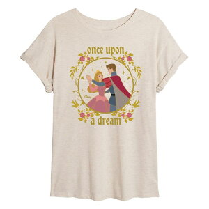 �f�B�Y�j�[ ���f�B�[�X �g�b�v�X T�V���c Disney'sleeping Beauty Juniors' Once Upon A Dream Oversized Tee Beige �x�[�W��