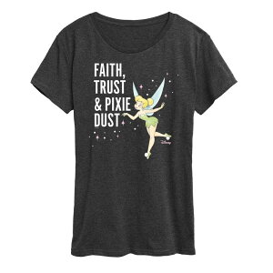 �f�B�Y�j�[ ���f�B�[�X �g�b�v�X T�V���c �O���t�B�b�N Disney's Tinker Women's Bell Pixie Dust Graphic Tee Heather Charcoal �`���R�[��