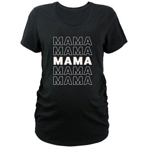 �A���u�����f�b�h ���f�B�[�X �g�b�v�X T�V���c V�l�b�N �}�^�j�e�B Unbranded Maternity Mama Stacked Word V-Neck Tee Black �u���b�N