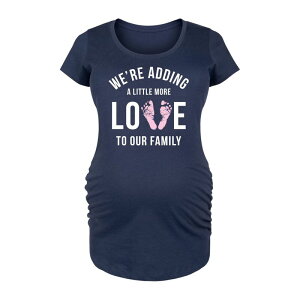 �A�j���L�����N�^�[ ���f�B�[�X �g�b�v�X T�V���c �}�^�j�e�B �O���t�B�b�N Licensed Character Maternity Adding More Love Tour Family Graphic Tee Navy �l�C�r�[