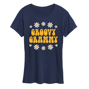 �A�j���L�����N�^�[ ���f�B�[�X �g�b�v�X T�V���c �O���t�B�b�N Licensed Character Women's Groovy Grammy Graphic Tee Navy �l�C�r�[