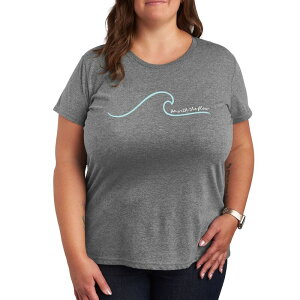 �A���u�����f�b�h ���f�B�[�X �g�b�v�X T�V���c �v���X�T�C�Y �O���t�B�b�N Unbranded Plus Go Withe Flowave Graphic Tee Heather Gray �O���[