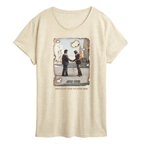 �A�j���L�����N�^�[ ���f�B�[�X �g�b�v�X T�V���c �O���t�B�b�N Licensed Character Women's Pink Floyd Wish You Were Here Burnt Graphic Tee Beige �x�[�W��