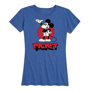 �f�B�Y�j�[ ���f�B�[�X �g�b�v�X T�V���c �O���t�B�b�N Disney's Mickey Mouse Women's Heritage Graphic Tee Heatheroyal Blue �w�U�[