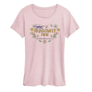 �A�j���L�����N�^�[ ���f�B�[�X �g�b�v�X T�V���c �O���t�B�b�N Licensed Character Women's Gilmore Girls Dragonfly Inn Graphic Tee Heather Pink �w�U�[