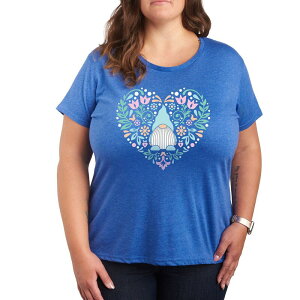 �A���u�����f�b�h ���f�B�[�X �g�b�v�X T�V���c �v���X�T�C�Y �O���t�B�b�N Unbranded Pluscandinavian Gnome Heart Graphic Tee Heatheroyal Blue �w�U�[