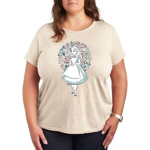 �f�B�Y�j�[ ���f�B�[�X �g�b�v�X T�V���c �v���X�T�C�Y �O���t�B�b�N Disney's Alice in Wonderland Plus Circle Graphic Tee Beige �x�[�W��