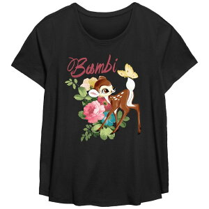 �f�B�Y�j�[ ���f�B�[�X �g�b�v�X T�V���c �v���X�T�C�Y �O���t�B�b�N Disney's Bambi Painting Plus Graphic Tee Black �u���b�N