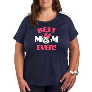 �f�B�Y�j�[ ���f�B�[�X �g�b�v�X T�V���c �v���X�T�C�Y �O���t�B�b�N Disney's Minnie Mouse Plus Best Mom Graphic Tee Navy �l�C�r�[