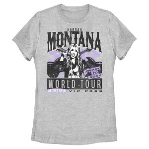 �f�B�Y�j�[ ���f�B�[�X �g�b�v�X T�V���c �O���t�B�b�N Disney's Hannah Montana Juniors' World Tour Graphic Tee Athletic Heather �w�U�[