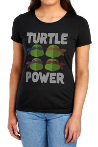 �A�j���L�����N�^�[ ���f�B�[�X �g�b�v�X T�V���c �O���t�B�b�N Licensed Character Juniors' Teenage Mutant Ninja Turtles Turtle Power Graphic Tee Black �u���b�N