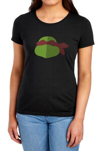 �A�j���L�����N�^�[ ���f�B�[�X �g�b�v�X T�V���c �~�j �O���t�B�b�N Licensed Character Juniors' Teenage Mutant Ninja Turtles Raphael Minimal Portrait Graphic Tee Black �u���b�N