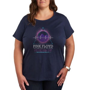 �A�j���L�����N�^�[ ���f�B�[�X �g�b�v�X T�V���c �v���X�T�C�Y �O���t�B�b�N Licensed Character Plusize Pink Floyd The Dark Side of the Moonorth American Tour Graphic Tee Navy �l�C�r�[