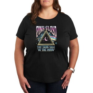 �A�j���L�����N�^�[ ���f�B�[�X �g�b�v�X T�V���c �v���X�T�C�Y �O���t�B�b�N Licensed Character Plusize Pink Floyd The Dark Side of the Moon Distressed Pastel Graphic Tee Black �u���b�N