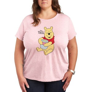 �f�B�Y�j�[ ���f�B�[�X �g�b�v�X T�V���c �v���X�T�C�Y �O���t�B�b�N Plusize Disney's Winnie The Poohunny Pot Graphic Tee Heather Pink �w�U�[